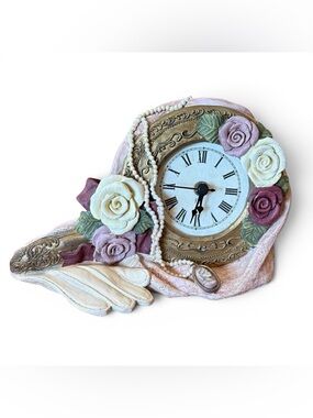 Vintage 1996 Figi Graphics "Boudoir Reflection" Victorian-style Table Clock